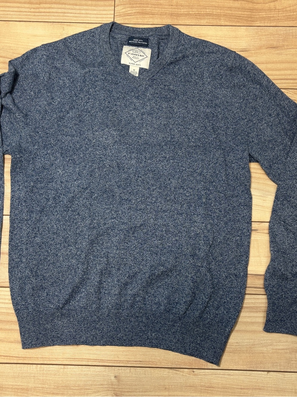 St. John's Bay Men's Crewneck Sweater in Heathered Blue
